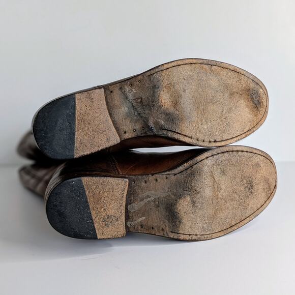 Frye Boots Melissa Button 77172 Womens 8.5 Brown Tall Knee High Leather Riding - Picture 12 of 16